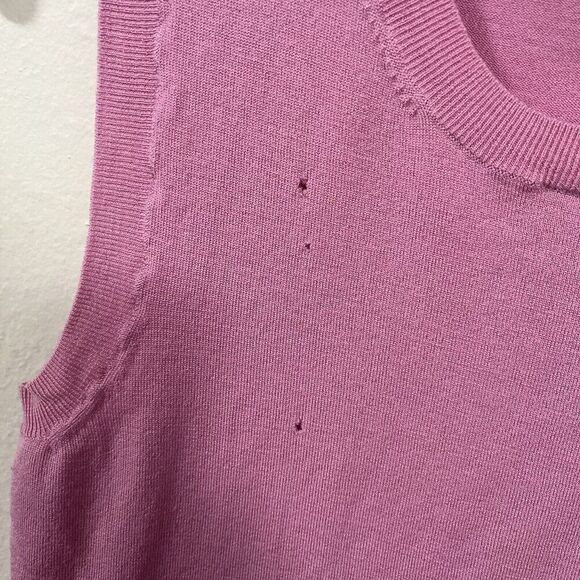 Theory Pink Wool Sweater Tank Top Women’s Size Large - Picture 3 of 5